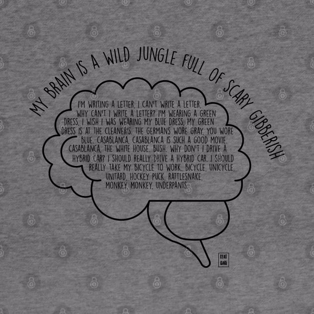 My brain is a wild jungle full of scary gibberish by Gabi Veiga
